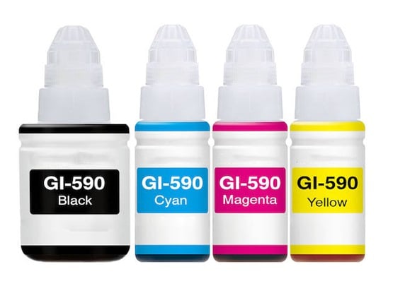 Compatible Canon GI-590 Full Set of Ink Bottles (Black/Cyan/Magenta/Yellow)